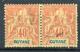 Guyane      Paire Du 39 Oblitéré - Used Stamps