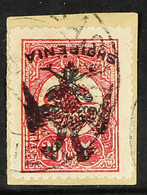 1913 20pa Rose-carmine Overprinted 'Behie' With Local Double Headed Eagle OVERPRINT INVERTED Variety (SG 13 Var, Michel  - Albania