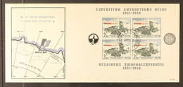 1957 Antarctic Expedition Miniature Sheet (COB Bloc 31) Illustrated And Unaddressed First Day Cover, Very Fine. - Other & Unclassified