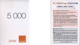 Recharge GSM Cameroun Orange Blanche 5000 Plastique Dur - Camerún