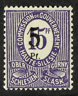 UPPER SILESIA 1920 5pf On 15pf Violet COLOUR ERROR, Michel 10 F (see Note After SG 18), Very Fine Mint, Signed, Fresh. - Other & Unclassified