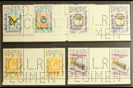 1990 POSTAL CENTENARY - DLR SPECIMENS Centenary Of Postage Stamps In Kenya Set (SG 547/51) In Never Hinged Mint Gutter P - Kenya (1963-...)