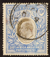 1904-07 10r Grey And Ultramarine, Wmk Mult Crown CA SG 31, Very Fine Used With Light Blue Registration Crayon Stroke. - Vide