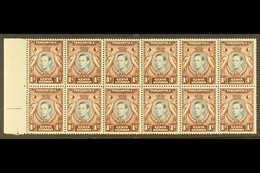 1938-54 1c Black & Chocolate-brown Perf 13Â¼x13Â¾ 'A' OF 'CA' MISSING FROM WATERMARK Variety, SG 131ab, Within Superb Ne - Vide