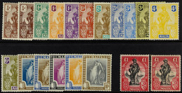 1922-26 St Paul Set With Both Â£1 Watermarks, SG 123/40, And Â¼d Shade, Very Fine Mint. (19 Stamps) - Malta (...-1964)