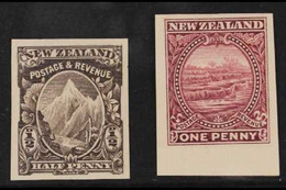 1900 PLATE PROOFS Â½d Chocolate & 1d Lake Imperforate Proofs, As SG 273/4, Very Fine Without Gum (2 Proofs). - Other & Unclassified