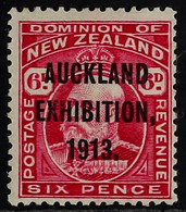 1913 6d Carmine,Â overprinted ''AUCKLAND EXHIBITION, 1913.'', SG 415, Very Fine Mint. Fresh. - Other & Unclassified