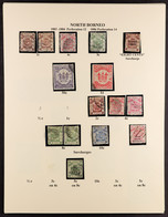 1883-1909 ATTRACTIVE USED COLLECTION In Hingeless Mounts On Pages, Mostly All Different, Includes 1883 2c (x2 Shades), 1 - North Borneo (...-1963)