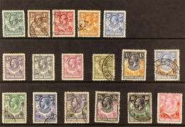 1925-29 USED KGV Portrait Definitive Set, SG 1/17, Generally Good Condition Or Better (17 Stamps) - Northern Rhodesia (...-1963)