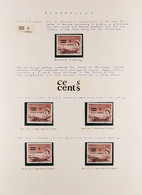 1957 5C SURCHARGE STUDY GROUP A Detailed Study Of The 1957 5c On 45c Purple-brown, With A Range Of Mint And Used Stamps  - Seychelles (...-1976)