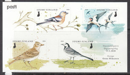 2020 Finland Birds Oiseaux Miniature Sheet Of 4 MNH @ BELOW FACE VALUE - Nuovi