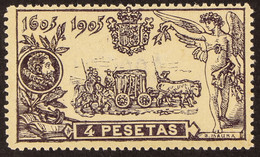 1905 4p Dark Violet Don Quixote (Edifil 265, SGÂ  315, Scott 295), Never Hinged Mint. Fresh And Nicely Centered For This - Other & Unclassified