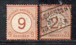 1059BIG30 - GERMANIA 1874 , Unificato 28/29 Mista Sg/us : Forti Difetti - Oblitérés