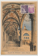 MONACO - Carte Maximum - 15f Palais De Monaco - Galerie D'Hercule - 26/4/1952 - Cartas Máxima