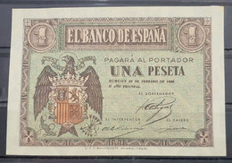 ESPAÑA.  EDIFIL 427a.  1 PTA 28 DE FEBRERO 1938.  SERIE F.  SIN CIRCULAR. - 1-2 Pesetas