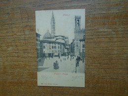 Carte Assez Rare De 1904 , Italie , Firenze , Piazza S. Firenze  "" Carte Animée "" Beau Timbre "" - Firenze (Florence)