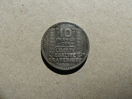 France 10 Francs Turin Argent 1934 Variante Du 3 Branche Centrale Pointue - K. 10 Francs