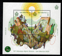 San Marino 2020 93a Adunata Dell’Associazione Nazionale Alpini Rimini- San Marino 2v  Complete Set ** MNH - Unused Stamps