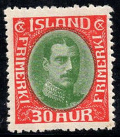 Islande 1931 Mi. 163 Neuf ** 100% 30 A, Roi Cristian X - Unused Stamps