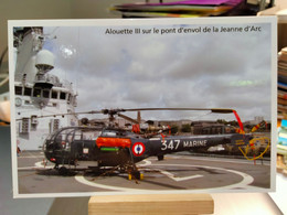 FRANCE HELICOPTER. ALOUETTE 3 PORTE HELICOPTERES JEANNE D'ARC - Elicotteri
