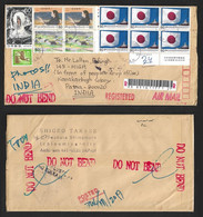 Japan 2019 Senary, Girl, Woman , Japan National Flag, Deer, Fauna, Registered Cover Ichinomiya To India(**) - Briefe U. Dokumente