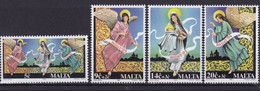 1994 Malta,**Mi: 941-944 / Y&T: 916-919 Natale / Christmas / Navidad / Weihnachten. Tanzende Engel U. Madonna Mit Kind - Malte