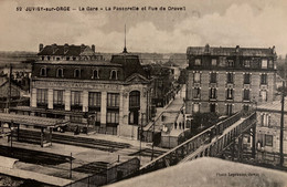 Juvisy Sur Orge - La Gare - La Passerelle Et La Rue De Draveil - Bureau Usine DUFAYEL - Ligne Du Chemin De Fer - Juvisy-sur-Orge