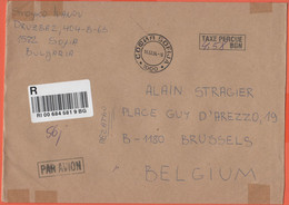 BULGARIA - BULGARIE - 2004 - 4,58 Postage Paid Taxe Percue - Registered - Par Avion - Medium Envelope - Viaggiata Da Sof - Covers & Documents