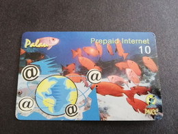 PALAU $10 PNCC   FISH /  INTERNET  DEBUSCH     **9500 ** - Palau