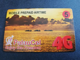 PALAU 5 PNCC   PALAUCEL/MOBILE PREPAID AIRTIME / KANOS AT SEA /4G   DEBUSCH     **9501 ** - Palau