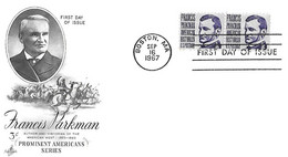 Etats-Unis USA - 1er Jour 1967 Francis Parkman - Yvert 818  Papier Violet Teinté - Historien Spécialiste Ouest Américain - Briefe U. Dokumente