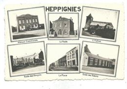 Heppignies - Multivues ( Poste, Place, Maison Communale, Ecole Des Soeurs, Ecole Des Garçons, Eglise ) - Fleurus