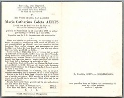 Bidprentje Minderhout - Aerts Maria Catharina Coleta ( 1938-1960) - Devotion Images