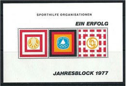 ● GERMANIA 1977 ️ EIN ERFOLG ️ JAHRESBLOCK ️ Erinnofilia ️ Nuovo ** ️ Lotto N. 4723 ️ - R- & V- Labels