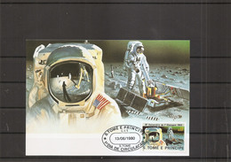 Espace - L'homme Sur La Lune ( CM De Saint-Thomas Et Prince De 1980 à Voir) - Afrique