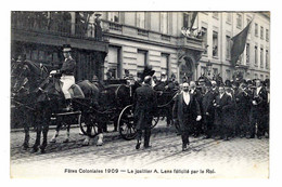 RARE : Fêtes Coloniales 1909 : Le Joaillier A. LENS Félicité Par Le Roi - Non Circulée - TBE - Manifestaciones