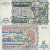 Zairean Zaire Pick-number: 41a Uncirculated 1992 100.000 Zaires - Zaïre