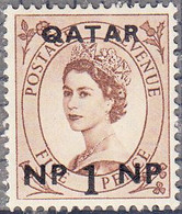 QATAR  SCOTT NO  1   MINT HINGED  YEAR   1957  WMK 308 - Qatar