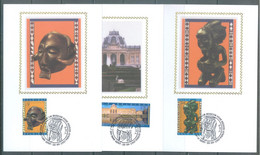 BELGIUM - CM/MK. SOIE ZIJDE - 20.9.1997 - MIDDLE AFRICA MUSEUM SON STAMP - COB 2727-2729 - Lot 24998 - 1991-2000