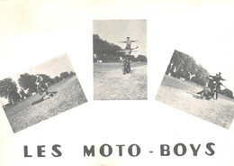 Carte Publicitaire  "  Les MOTO-BOYS  "  Les Rois De L'Acrobatie Motocycliste   -  Moto , Motards - Motos