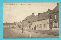 * Quevaucamps (Beloeil - Hainaut - La Wallonie) * (Edition R.B.Q.) Place Du Marétiau Et Grand'Rue, Vélo, Animée, TOP - Beloeil