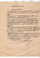 Delcampe - VP19.607 - PARIS 1883 - Lettre De Mr RICARD à Mr SENNE - DESJARDINS Commissaire Maritime à MARENNES Né à LE BLANC - Manuscrits