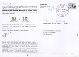 FRANCE PAP 2021 Entier Postal DESTINEO M07  Timbre En Ligne NESPRESSO Café Ganzsache Stationary 02 - Pseudo-entiers Privés