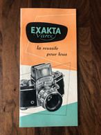 Photographie * EXAKTA Varex * Appareil Photo * 1957 * Livret Publicitaire Illustré 23 Pages - Photographs