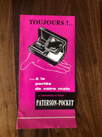 Photographie * La Visionneuse De Poche PATERSON POCKET * Document Publicitaire Illustré - Fotografia