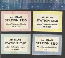 ESSO STATION AU RELAIS - LE BIZET -   OLD MATCHBOX LABELS BELGIUM - Matchbox Labels