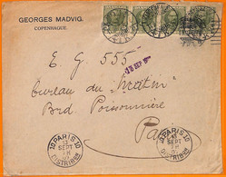 99116 - DENMARK - POSTAL HISTORY  - COVER To FRANCE  1907 - Covers & Documents