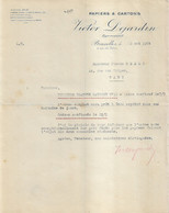 F65/ Facture Victor Dejardin Papiers & Cartons Bruxelles 1924 > Meert Gand - Imprimerie & Papeterie