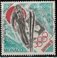 Monaco 1972. ~ YT 882 - Saut à Skis. JO Sapporro - Used Stamps