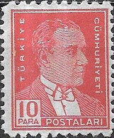 TURKEY 1931 Kemal Ataturk - 10pa - Red MH - Unused Stamps